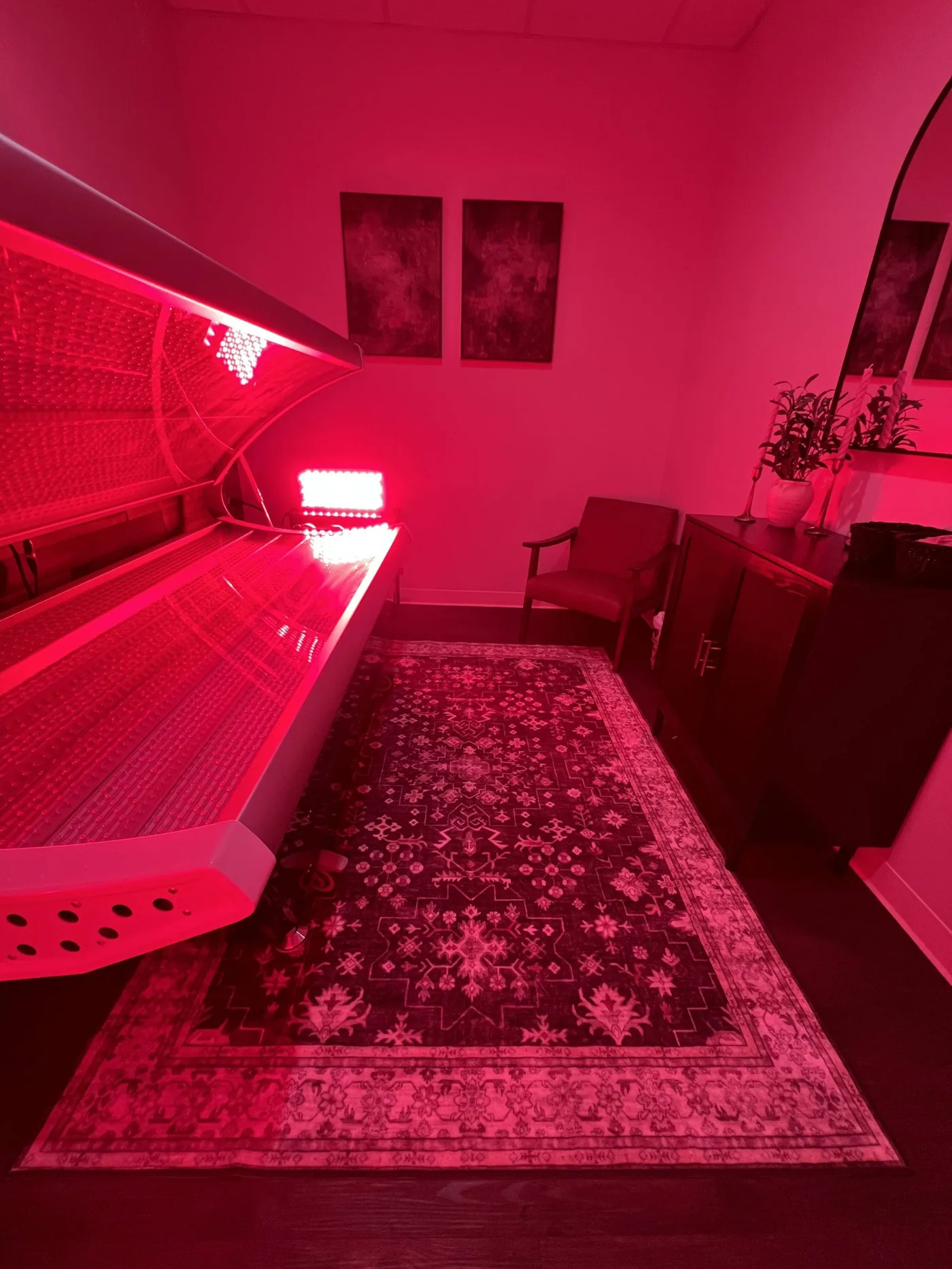 The TrifectaLight PRO 450 whole body red light bed at Spinal Solutions in St. Augustine